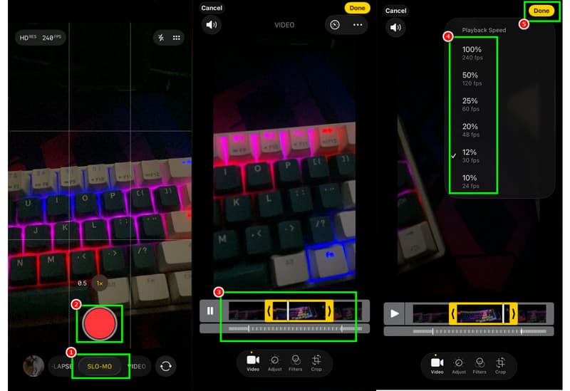 iPhoneでスローモーション動画を作る