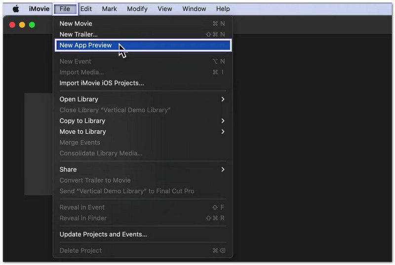 Alegeți Previzualizare aplicație nouă