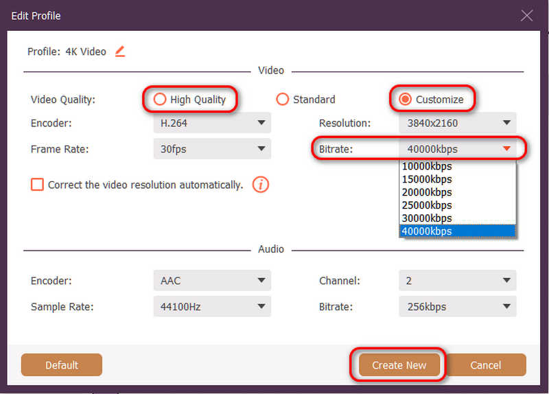 Increase Video Bitrate in AVAide Video Converter