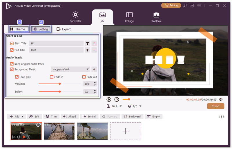 Choose Theme And Go To Settings