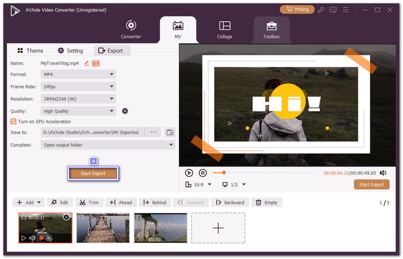 Save Your Edited Video