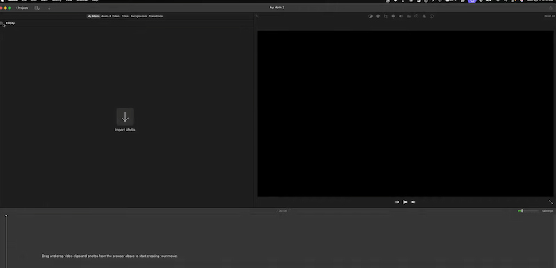 ייבוא מדיה של Imovie ל-Mac