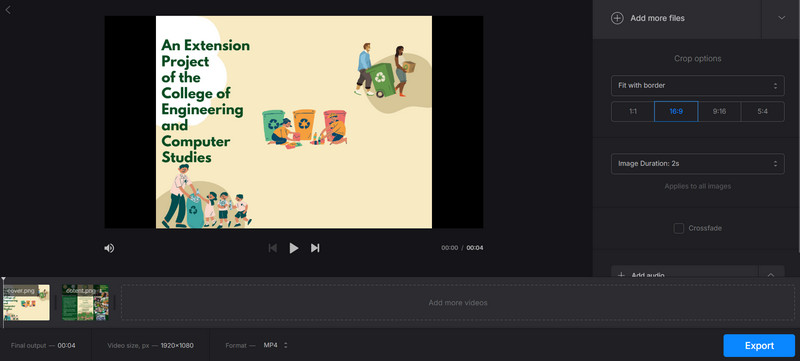 Izradite video od fotografija online