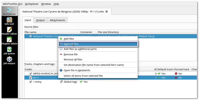 Faceți clic pe butonul Adăugare fișiere sursă și adăugare fișiere