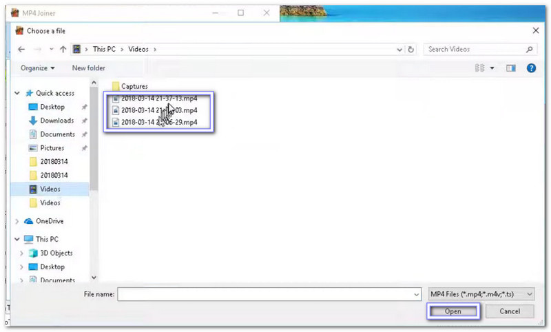 Nhập tất cả các clip MP4 của bạn