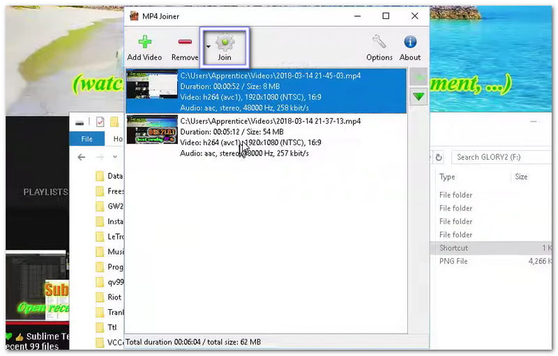 Kết hợp tất cả các clip MP4 của bạn