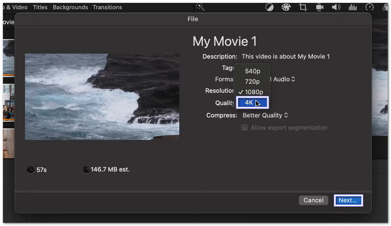 Lưu MP4 đã ghép vào máy Mac của bạn