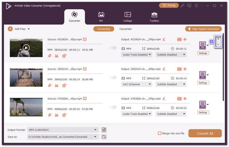 Sử dụng mũi tên lên và xuống