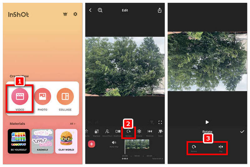 Flip Video na Inshot