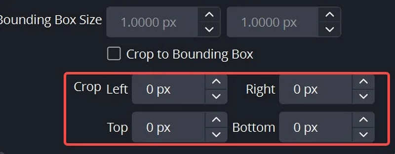 Enter Values For Cropping In Obs