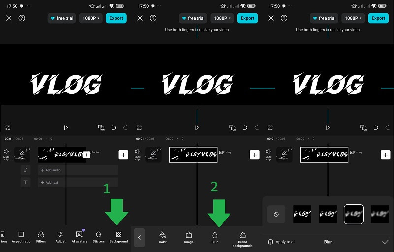 Sfocatura video Capcut