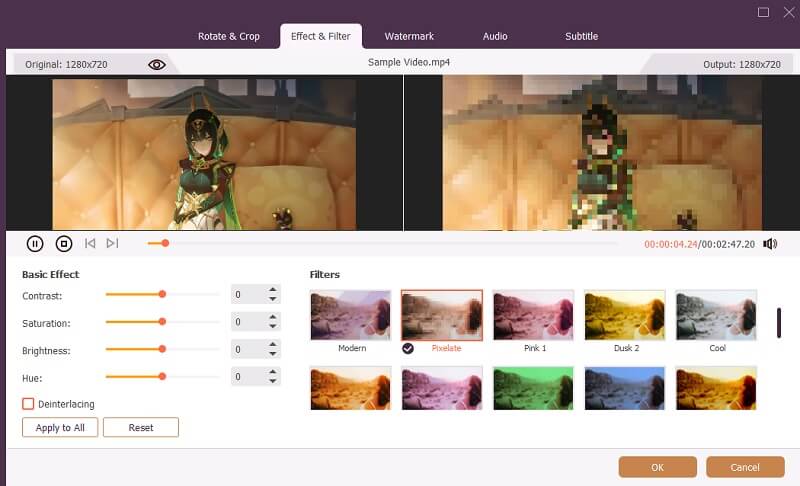 Sfocatura video tramite AVC