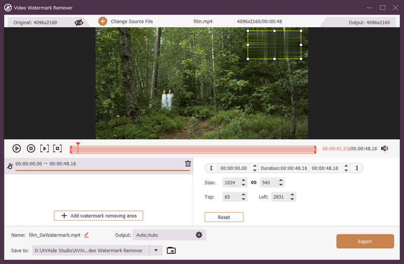 AvaideでFilmoraのウォーターマークを削除する