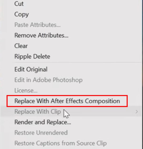 Conectați Premiere la After Effects
