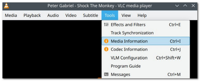 Informações de mídia VLC