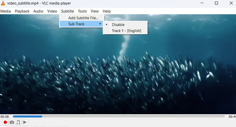 VLC Onemogući titlove