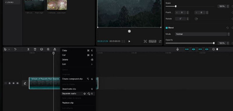 Separare l'audio dal video