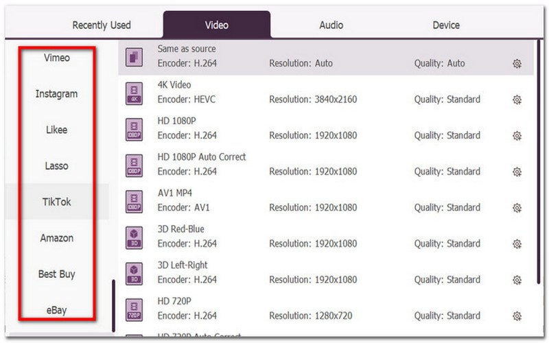 Tetapan Tersedia Pratetap