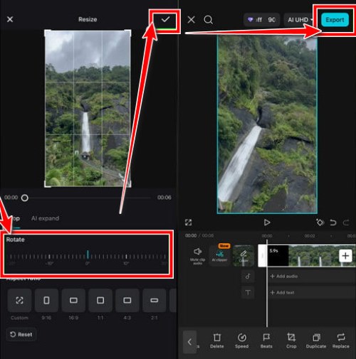 Video drehen mit Capcut auf iPhone und iPad