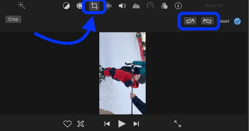 使用 iMovie 在 iPhone 上旋转视频