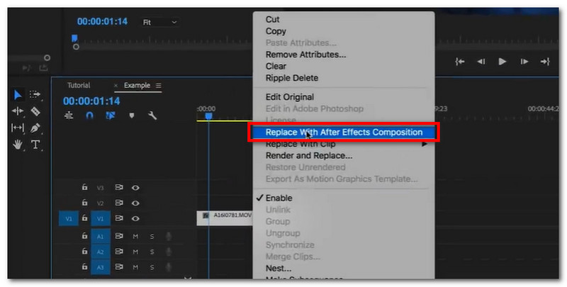 Sostituisci con After Effects