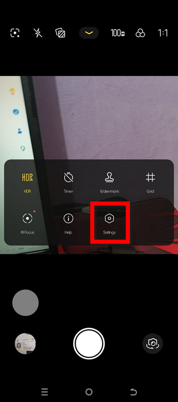 Camera Settings Android