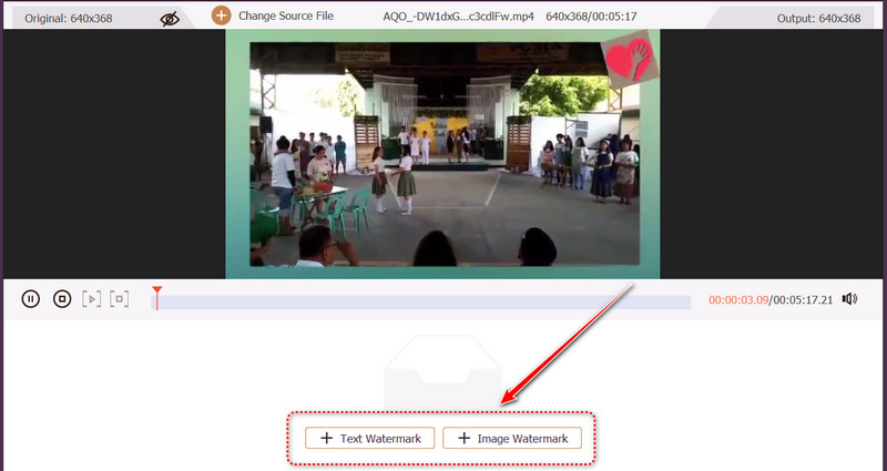 Text Image Watermark Option