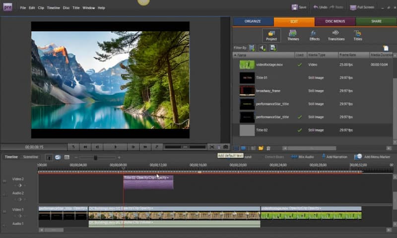 Editor videa Adobe Premiere Elements