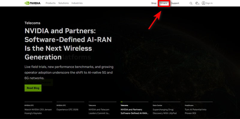 Baixe do site da NVIDIA