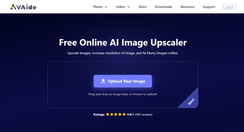 Домашняя страница Avaide Upscaler