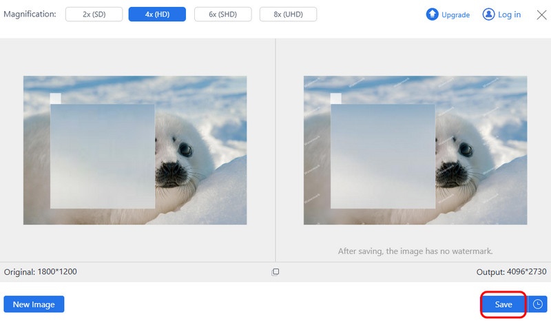 Gem opskaleret video