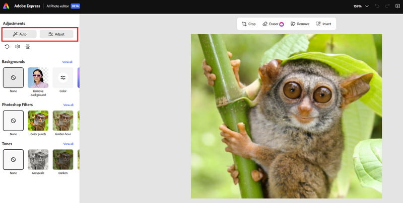 Upscale Image Adobe Express