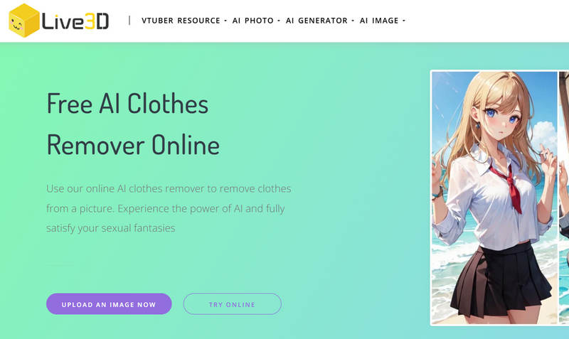 Penghapus Pakaian Live3d AI