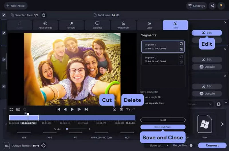 Movavi Video Converter Bewerken