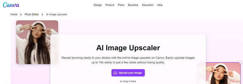 Canva AI Image Upscaler