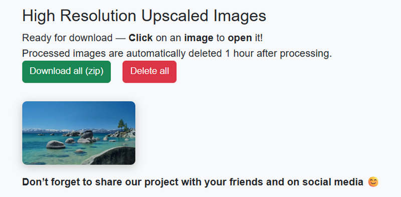 Enregistrer une photo agrandie à partir d'un réseau d'agrandissement d'images