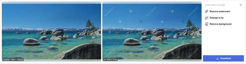 Mise à l'échelle intelligente des photos avec Icons8