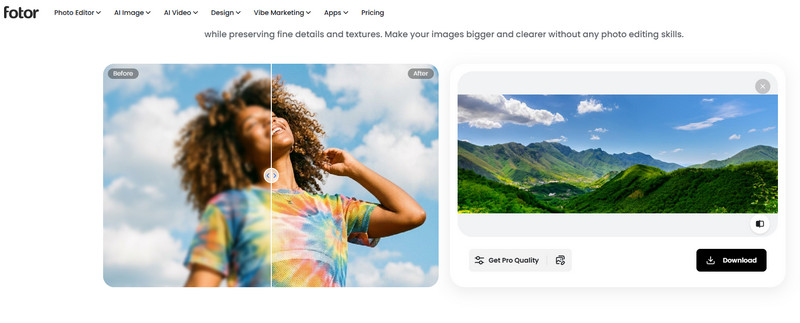 Fotor Image Upscaler