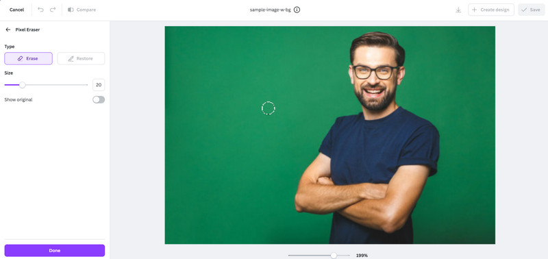 Open Pixel Eraser Canva