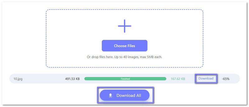 Simpan Imej Tunggal Atau Semua Imej Termampat