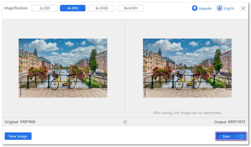 Simpan Imej Anda yang Diperbesarkan
