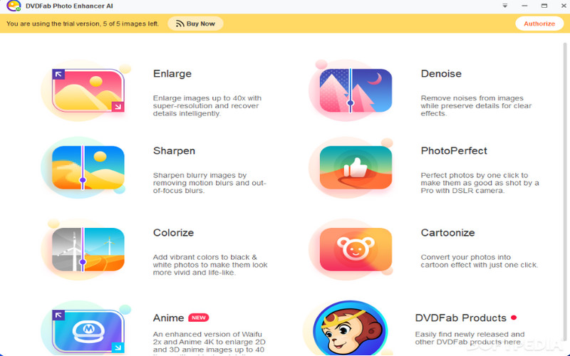 Interfaccia DVDfab AI