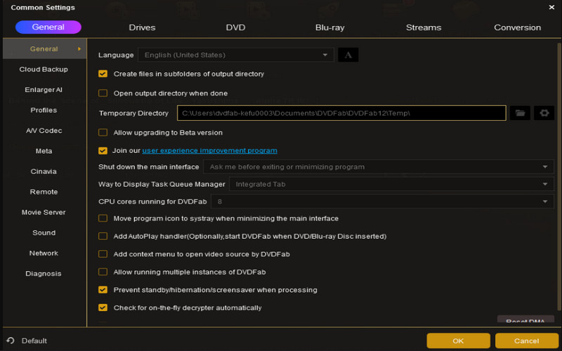 Interfaccia DVDfab