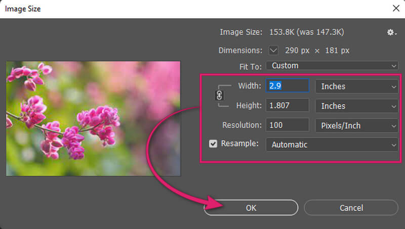 Photoshop felbontás beállítása