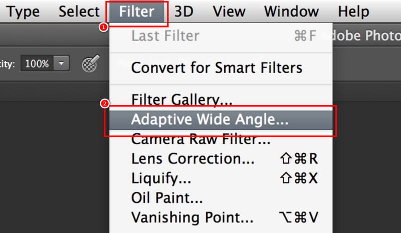 Adaptiv vidvinkel Photoshop