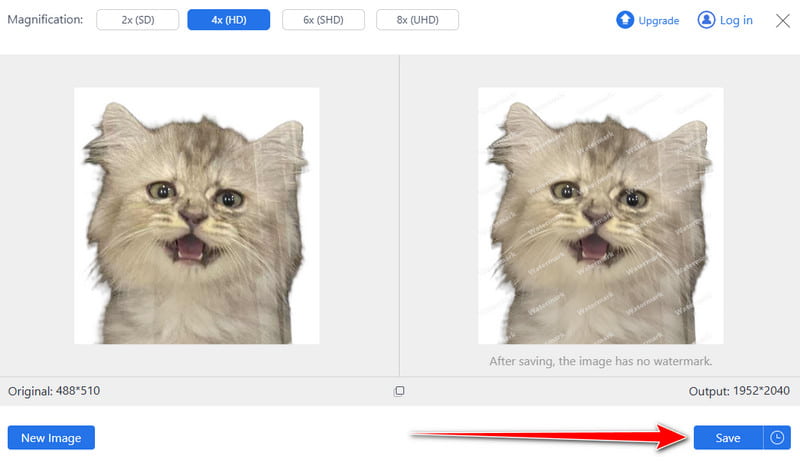 Verbessertes Bild speichern