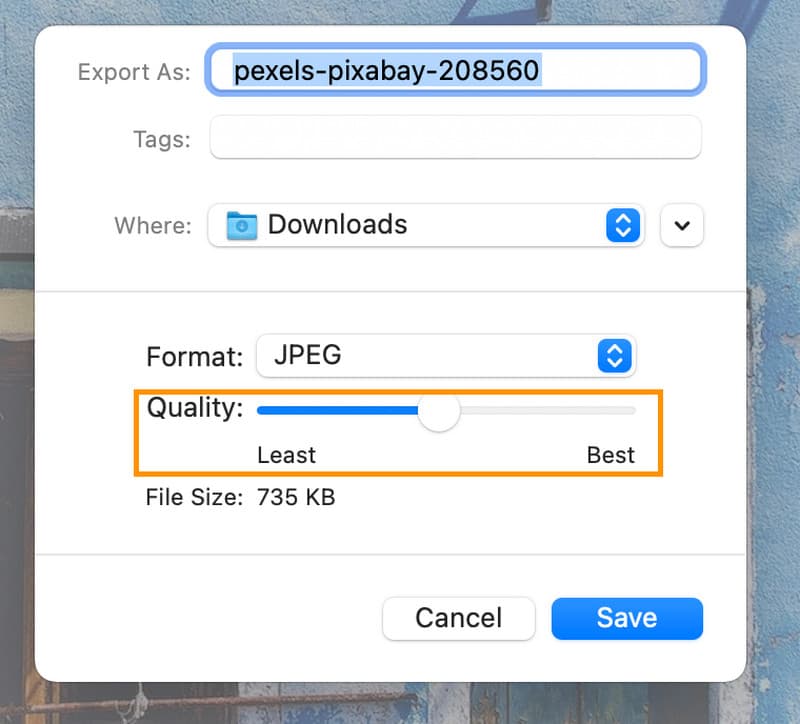 معاينة شريط الجودة