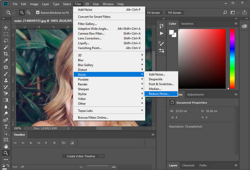 Rauschen filtern, Rauschen reduzieren