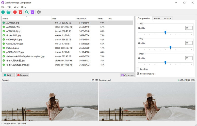 セシウム画像圧縮