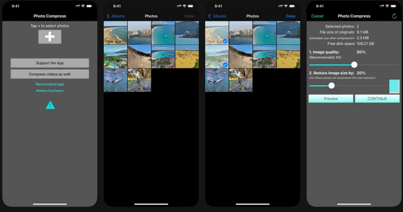 写真圧縮 - iOSで写真を縮小